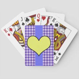 Gingham and Hearts Design Spielkarten