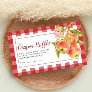 Gingham-Apfel Unserer Lieblings-Baby-Party-Windel- Begleitkarte