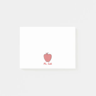 Gingham-Apple-Lehrer Post-it Klebezettel