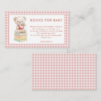 Gingham Apple of Eye Bear Books for Baby Shower