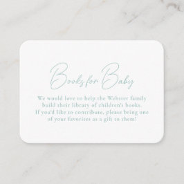 Gingham aquamarine einfache niedliche Babybäume Begleitkarte