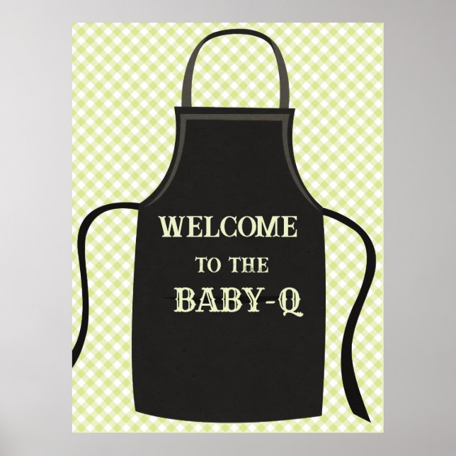 Gingham Baby-Q Willkommen Poster (Vorne)