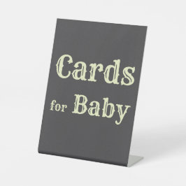 Gingham-Baby-Shower-Karten für Baby-Schild Sockelschild