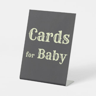 Gingham-Baby-Shower-Karten für Baby-Schild Sockelschild