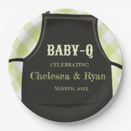 Gingham BBQ Baby Shower Pappteller