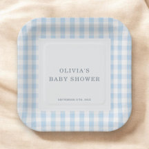 Gingham Blau Baby Shower Party