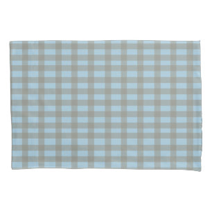 Gingham Blau Kissenbezug