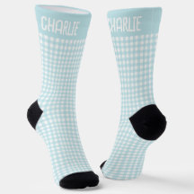 Gingham Blau und Weiß Kariert Benutzerdefinierter 