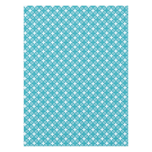 Gingham Ble und White Tischdecke (Vorderseite)
