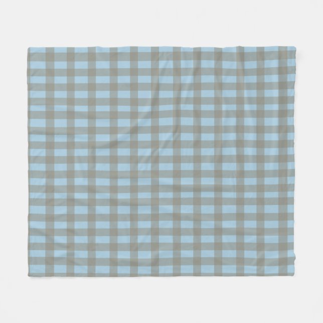 Gingham Blue  Fleecedecke (Vorderseite (Horizontal))