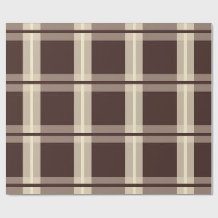 Gingham Braun & Beige Geschenkpapier