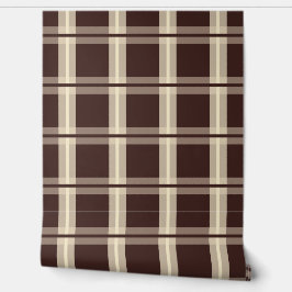 Gingham | Braun & Beige Tapete
