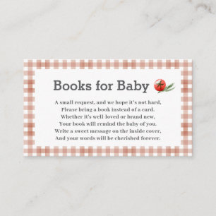 Gingham Bücher für Baby Baby-Party Begleitkarte