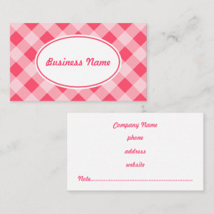 Gingham Business Card Visitenkarte