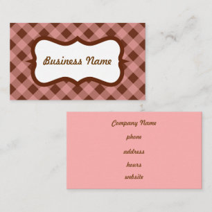 Gingham Business Card Visitenkarte