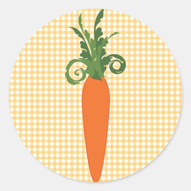 Gingham Carrot Sticker (Vorderseite)