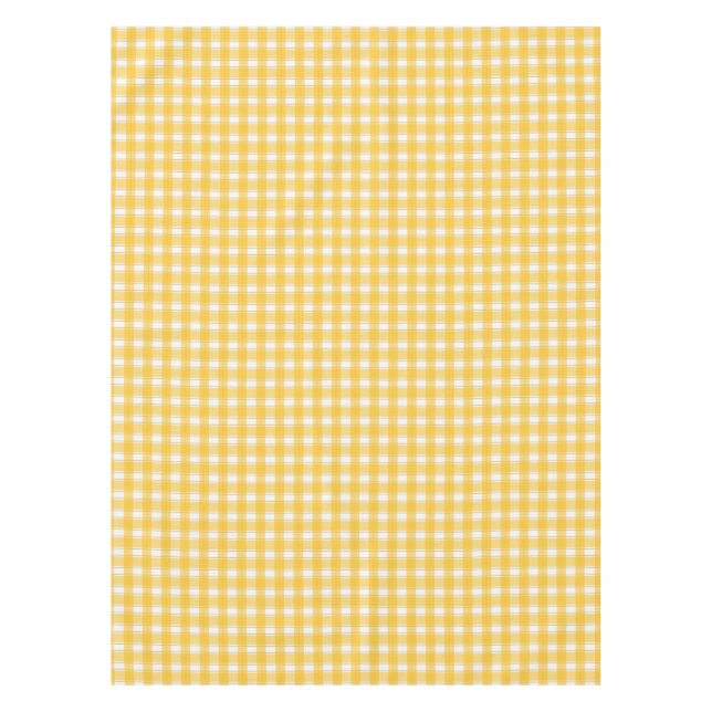 Gingham Charm Yellow Tischdecke (Vorderseite)