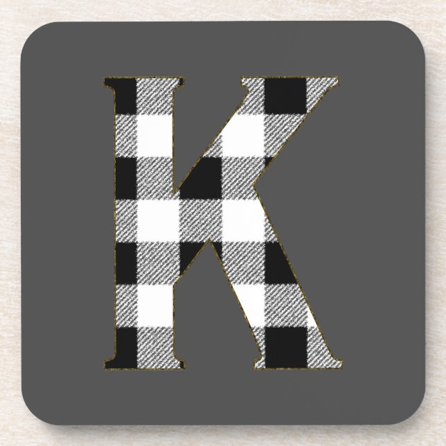 Gingham Check K Untersetzer (Vorderseite)