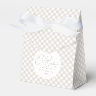 Gingham Classic einfache, neutrale Babydusche Geschenkschachtel