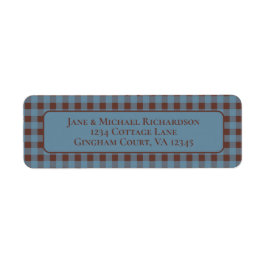 Gingham Cottage Cozy Blau und Braun Karomuster