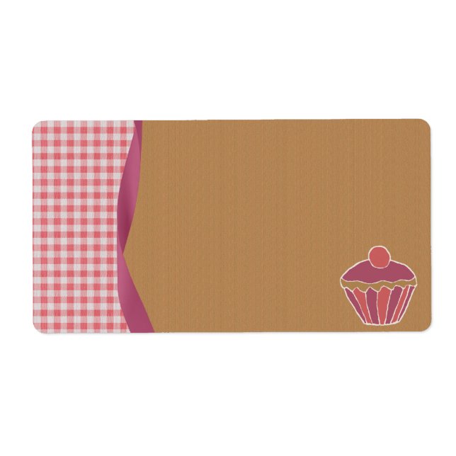 Gingham Cupcake Labels (Vorne)