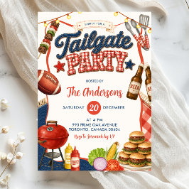 Gingham-Denim-Tailgate-BBQ-Party-Einladung Einladung