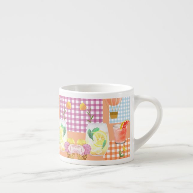 Gingham Dreaming of Summer Espresso Tasse (Rechts)