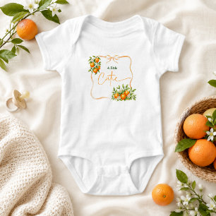 Gingham Ein Kleiner Schatz Orange Babyparty Baby Strampler
