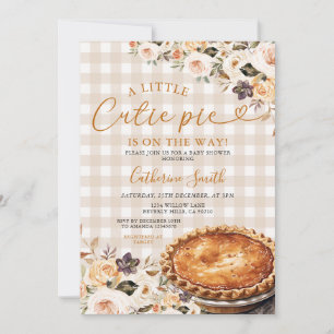 Gingham Ein kleines süßes Baby-Torte-Baby-Party-Kü Einladung