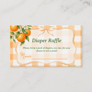 Gingham Ein Süßer Schatz Orange Baby Shower Windel Begleitkarte