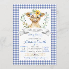 Gingham Farm Baby Dusche Einladung