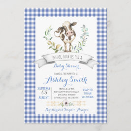 Gingham Farm Baby Dusche Einladung