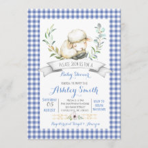 Gingham Farm Schafe Babydusche