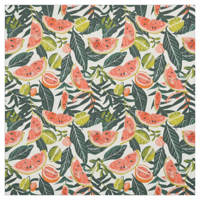 Gingham-Fruchtmuster Stoff (Muster)