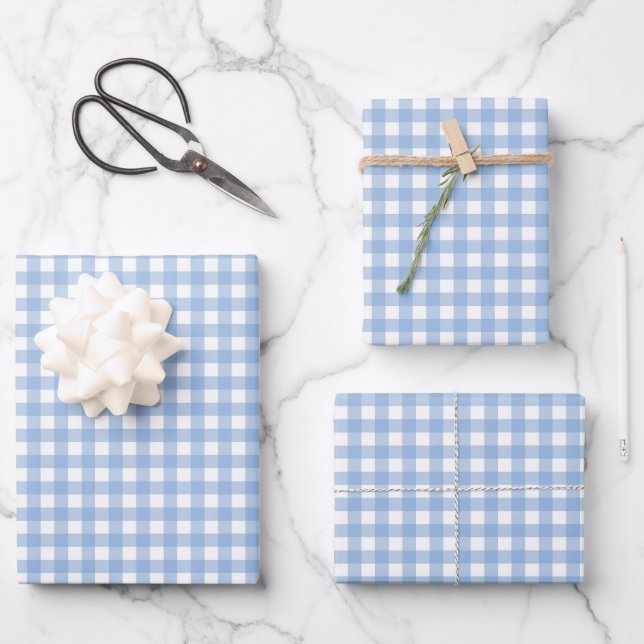 Gingham Geschenkpapier Set (Vorderseite)