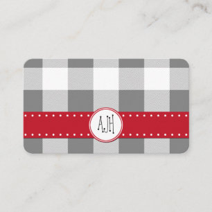 Gingham, Gingham Pattern, Geometrisches Muster Visitenkarte