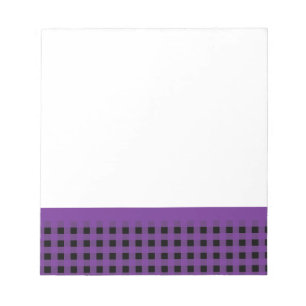 Gingham Grape und Black Notizblock