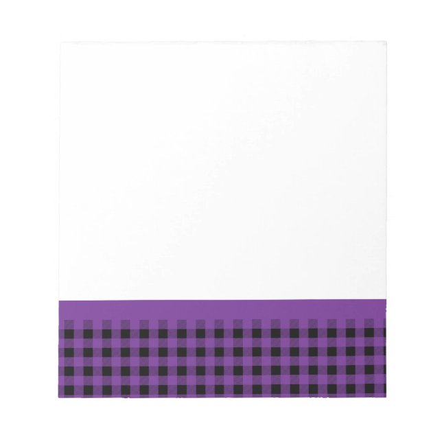 Gingham Grape und Black Notizblock (Vorderseite)