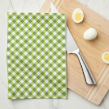 Gingham Green White Simple