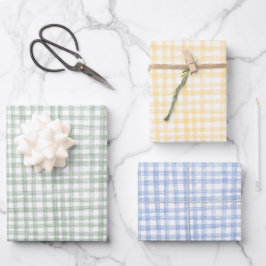 Gingham Handmade Pattern Niedlich CUSTOM Geschenkpapier Set