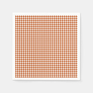 Gingham-Harvest Orange-Paper Napkins Serviette