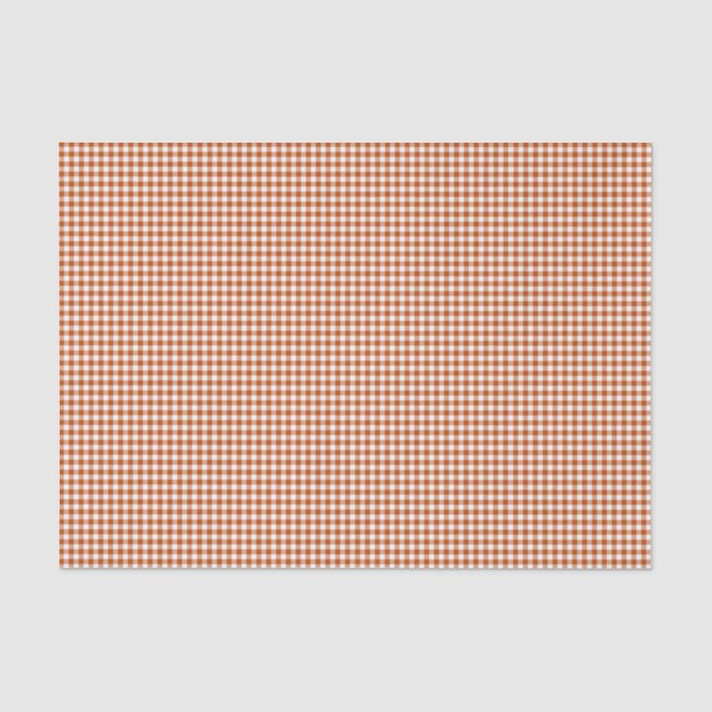 Gingham-Harvest Orange-Tissue Wrapping Paper Seidenpapier (Vorderseite)