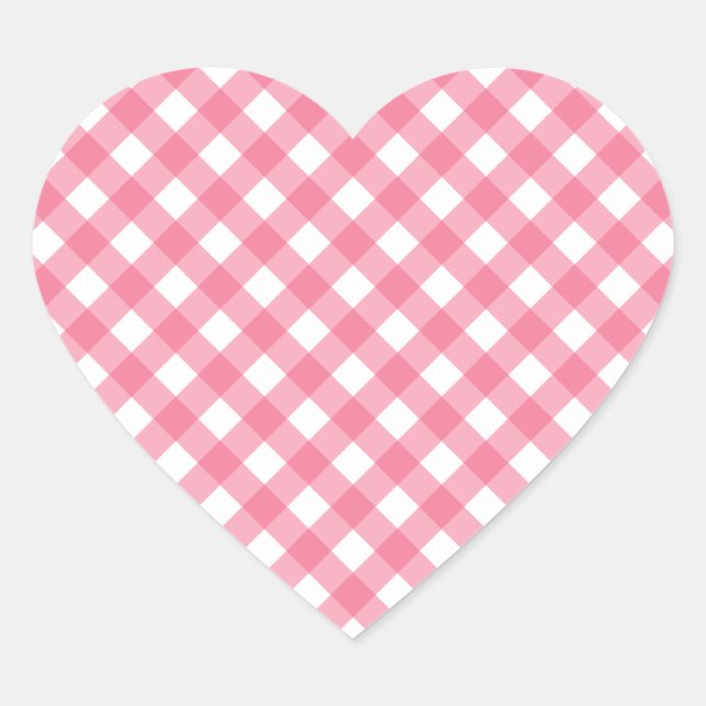 Gingham Heart Stickers (Vorderseite)