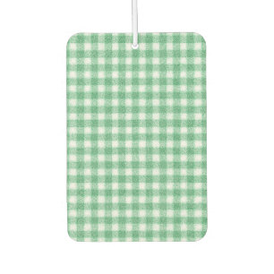 Gingham in Nappalindgrün Autolufterfrischer