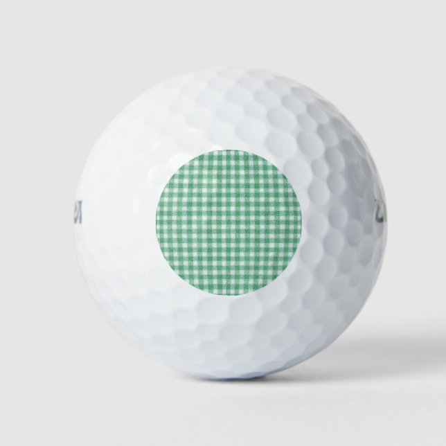 Gingham in Nappalindgrün  Golfball (Vorderseite)