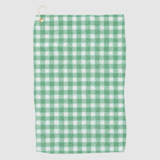 Gingham in Nappalindgrün  Golfhandtuch
