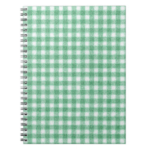 Gingham in Nappalindgrün Notizblock