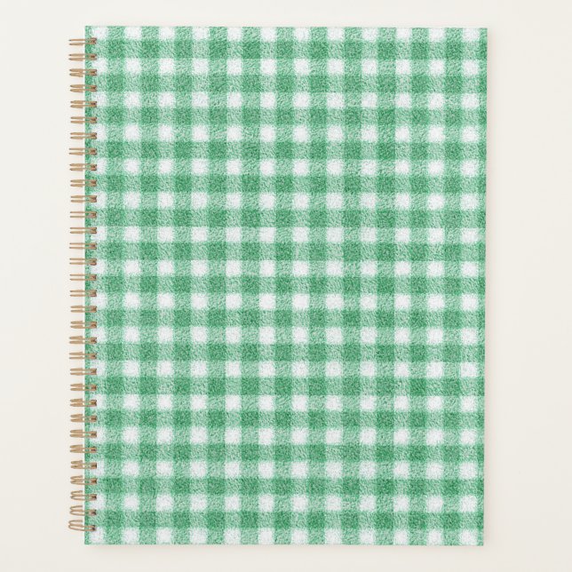 Gingham in Nappalindgrün  Planer (Vorderseite)
