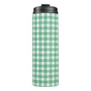 Gingham in Nappalindgrün Thermosbecher