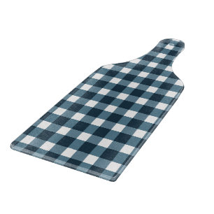 Gingham Indigo Blue Pattern Schneidebrett